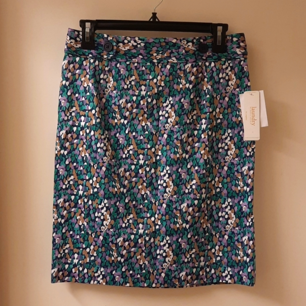 NWT, Laundry by Shelli Segal Peppermint Multi Skirt